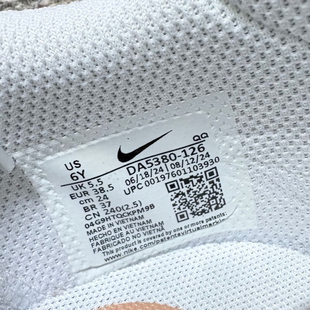 Nike Court Legacy White Tan Leather Sneakers DA5380-126 Kids Size 6Y - Picture 5 of 5